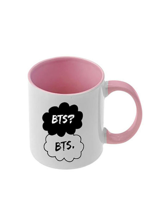 Κούπα Kpop Bts Ροζ Λαβή Εσωτερικό