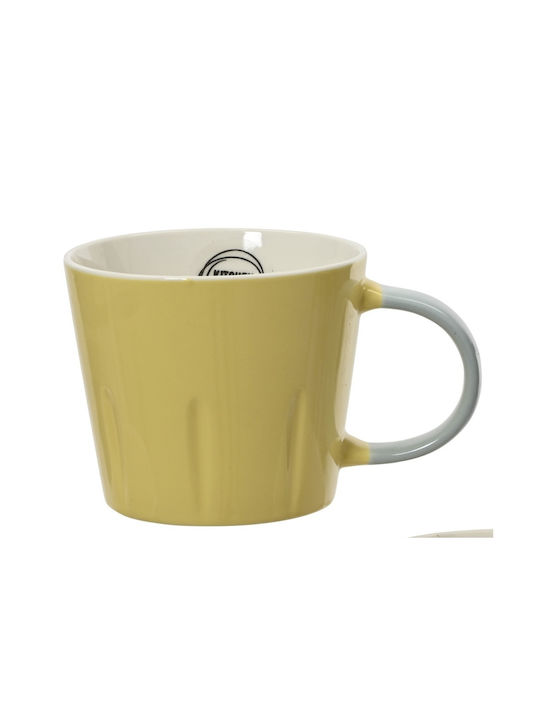 Kaemingk Cană Din Porțelan Cu Capac Galbenă 400ml