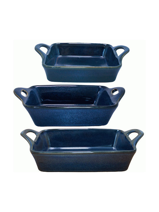 Raki Vas de Gătit Rezistent la Căldură Rectangular Ceramic 4 Bucăți