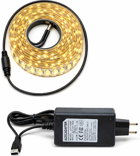 LED Strip 12V Yellow Light 5m SMD5050 Type with Power Supply