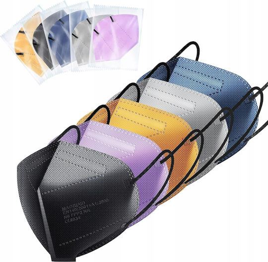 Colorful Protective Mask Fabric FFP2 B0B2RX66GX 30 Pieces