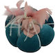 Decorative Fabric Pumpkin Turquoise 11.5cm Handcrafted Creations