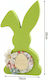 Dekorative Hölzerne Kaninchen Grüne 10x20 cm