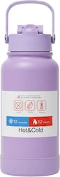 Portable Thermos Bottle 800ml Purple