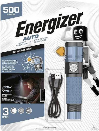 Energizer Rechargeable LED Flashlight with Maximum Brightness 500lm