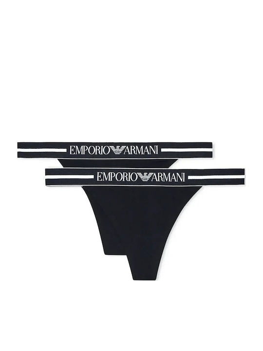 Γυναικεία String 2Pack Μαύρο