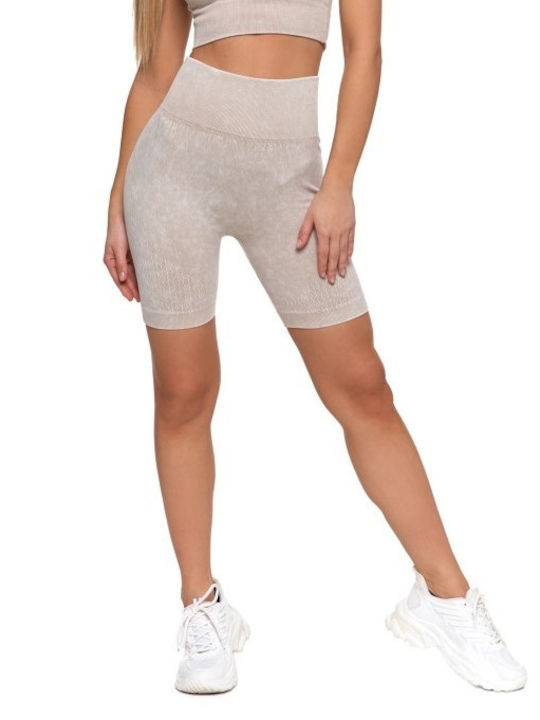 Rouxaki Rouxaki Damen-Leggings Kurze Hosen Formendefinition Hohe Taille Push-up Beige Rouxaki Rouxaki Damen-Leggings Kurze Hosen Formendefinition Hohe Taille Push-up Beige