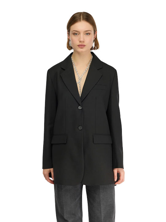 Semicouture Long Women's Blazer Black