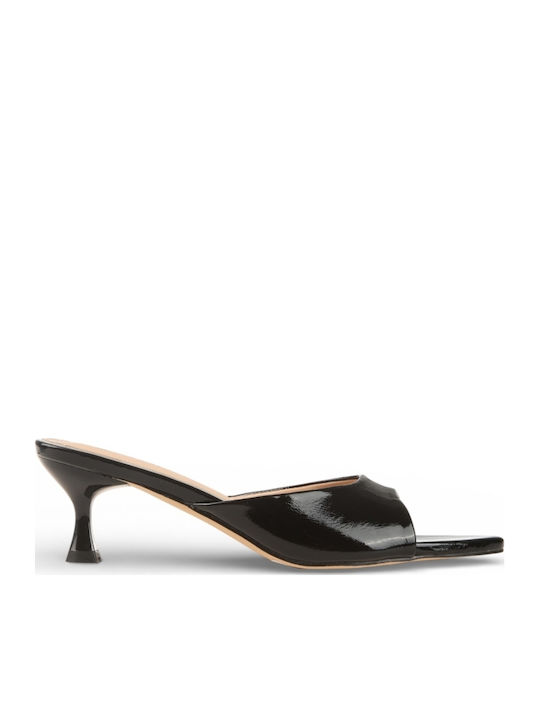 Mules With Heel In Black Colour
