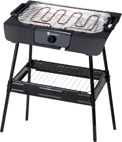 HomeVero Tabletop Electric Grill Grate 2000W with Adjustable Thermostat 40x24cm