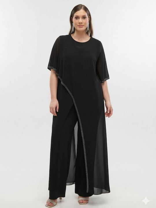 Velur Damentasche Vollbein-Form Schwarz