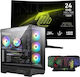 Vengeance Raptor-Ζ9 Гейминг Настолен Компютър (Ryzen 5-8400F/16GB DDR5/512GB SSD/Radeon RX 9060/Без Операционна Система) и Монитор MSI MAG 242C