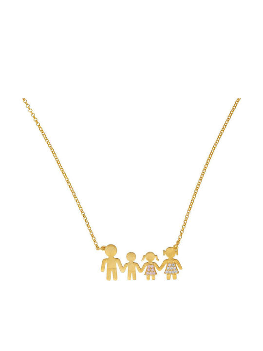 Excite-Fashion Necklace Family From Gold Plated Silver