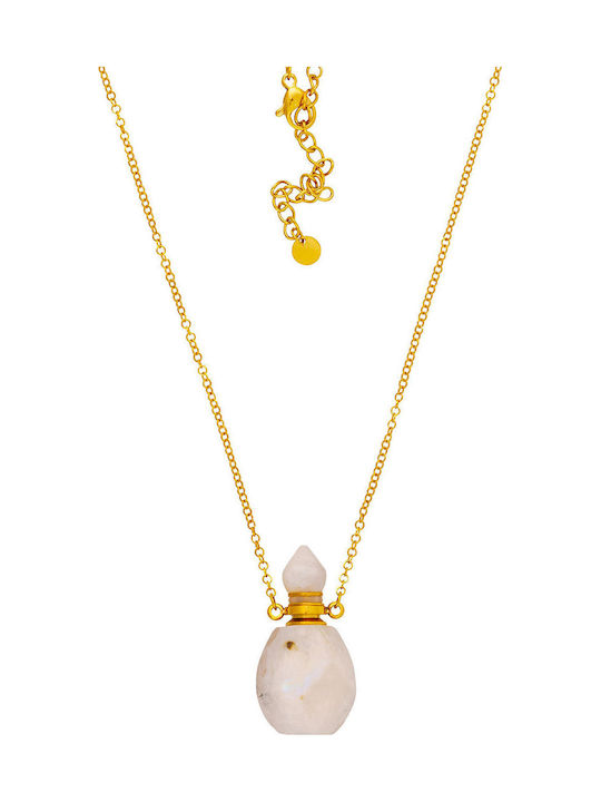 Excite-Fashion Gold Plated Pink Necklace