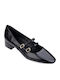Heels with Strap & Low Heel Black