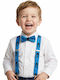 Mini Show Set Bretele Cravate Bow Ties Charming Blue