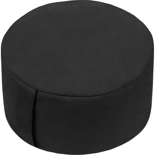 Yoga Meditation Cushion Relaxdays Round Cotton & Buckwheat 13 X 33 Cm Black 10051170_46