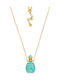 Excite-Fashion Gold Plated Turquoise Necklace