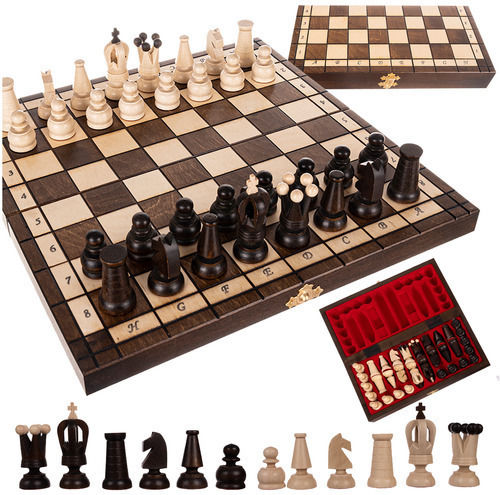 Schach Spielfiguren Braun / Schwarz 2cm