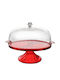 Raki Kuchenteller mit Deckel Rote 28.5x28.5x25cm