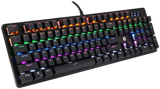 HP GK100F Gaming Μηχανικό Πληκτρολόγιο με RGB φωτισμό (Αγγλικό US)
