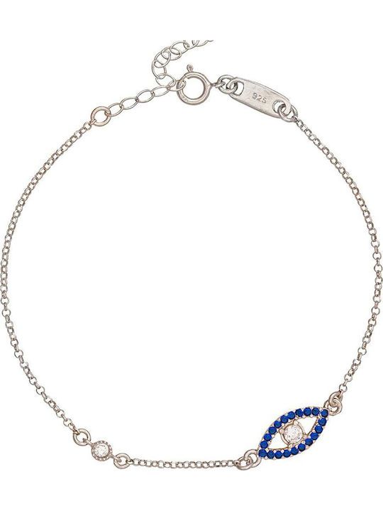 Excite-Fashion Women's Bracelet with Eye Design in Silver with Zircon