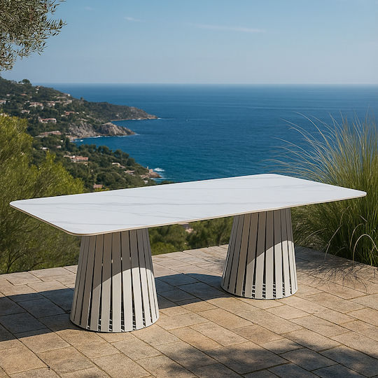 Τραπέζι Eurora 220x100x75 Λευκό Τραπέζι Eurora 220x100x75 Λευκό