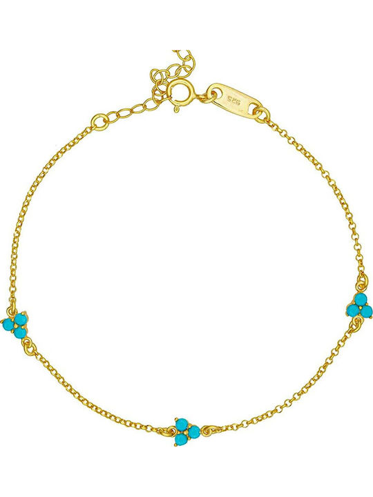 Excite-Fashion Women's Gold Plated Silver Bracelet with Zircon