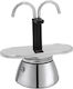 GAT Moka Stovetop Espresso Pot 2 Cups Inox Silver
