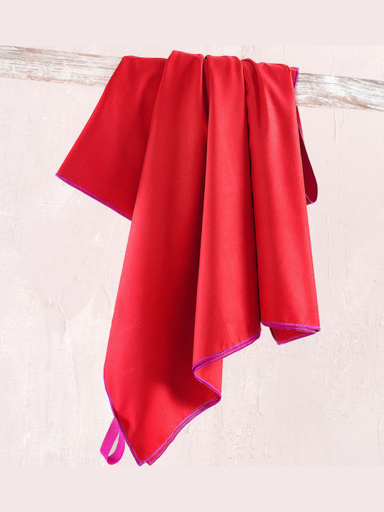 Rythmos Face Towel 50x90cm Red Weight 480gsm