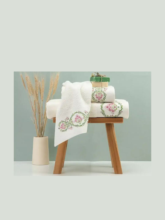 Borea Bath Towels Set 3 pcs Lotus Cream