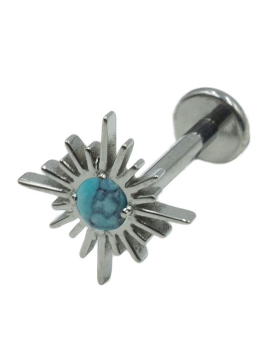 Poco Loco Titanium Turquoise Piercing Earring