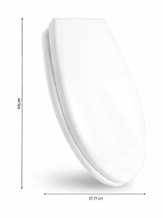 Landsh Toilet Seat Soft Close Plastic 45x37.7cm White