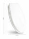 Landsh Capac WC Închidere Lentă Plastic 45x37.7cm Alb