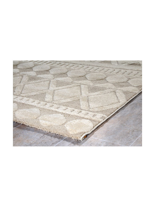 Tzikas Carpets Elio 62858 Σετ Μοντέρνα Χαλιά Κρεβατοκάμαρας Λευκό 354-0-355-62858-060 3τμχ