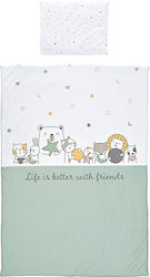 Lorelli Σετ Κούνιας Happy Friends Mint 3τμχ