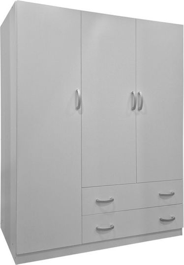 Alvia Dulap Triplă Uși Alb 150x51x180cm