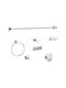 Landsh Set Accesorii Baie de Perete Inox Argintiu 6 Bucăți