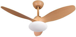 Spot Light 105cm Ceiling Fan With Light Fixture Beige / Brown 3307