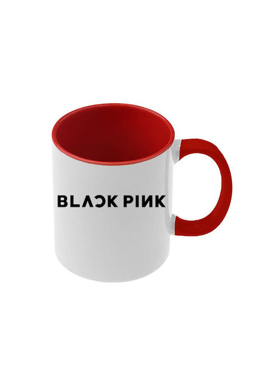 Κούπα Kpop Blackpink Κόκκινη Λαβή Εσωτερικό