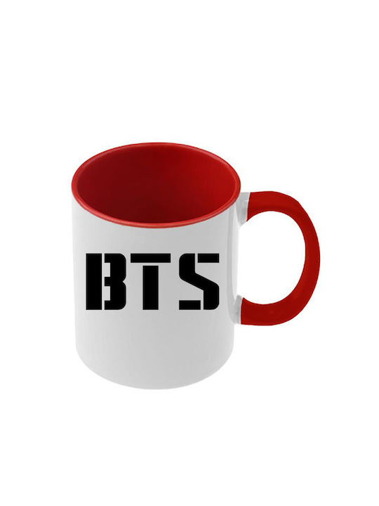 Κούπα Kpop Bts Κόκκινη Λαβή Εσωτερικό