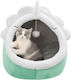 Small Breed Dog Cat Bed Size L Polyester Unicorn Design 42x42x35 Cm Green