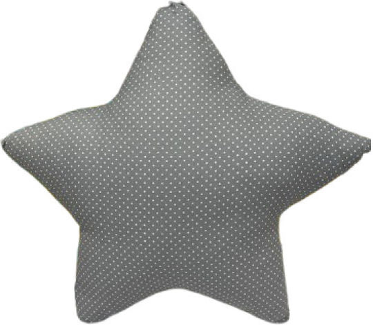 Decorative Handmade Star Pillow Grey