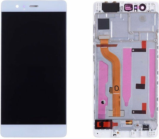 Lcd + Touch Screen Huawei P9 White Frame