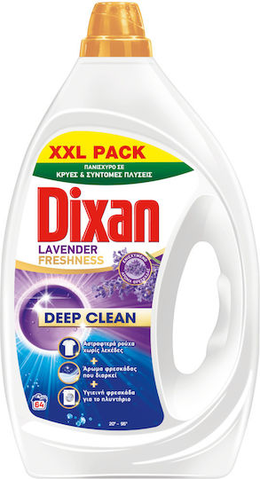 Dixan Liquid Laundry Detergent with Lavender Scent for Colored Clothes 2.88lt (64 Washes)