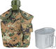 Water Container Case Cup Included 1 L Military Model Plastic Aluminum Brown Army