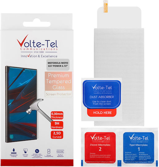 Volte-Tel 2.5D 0.3mm Full Glue Tempered Glass (Motorola Moto G57 Power)
