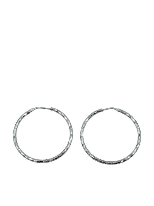Poco Loco Earrings Hoops Silver