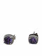 Silber Ohrringe Lila Zirkon Silver925