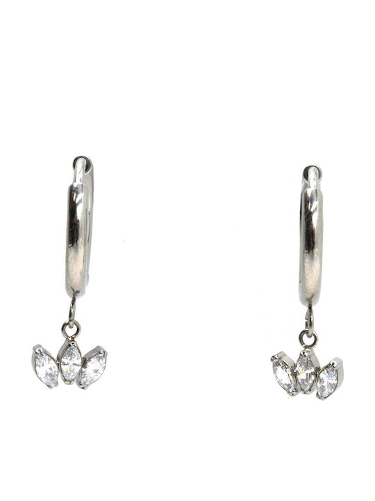 Poco Loco Titanium Dangle Earrings with Stones